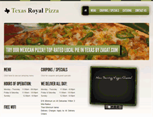 Tablet Screenshot of mytexasroyalpizza.com